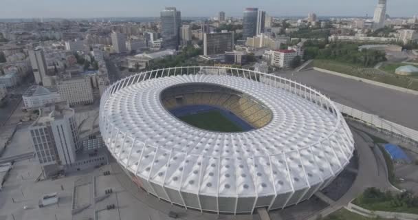 Aerial Национальный Спортивный Комплекс Олимпийский Стадион Олимпийский Полет Над Футбольным — стоковое видео