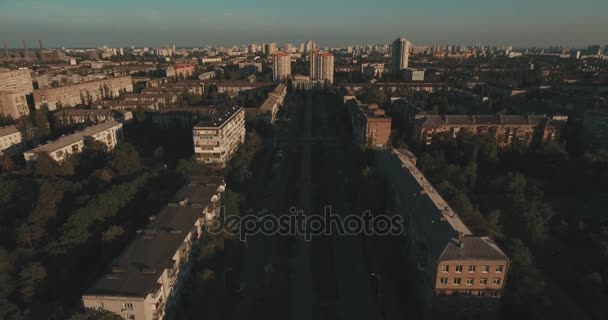 Urbana Landskap Den Gamla Staden Antenn Stadsbilden Kiev Från Ovan — Stockvideo