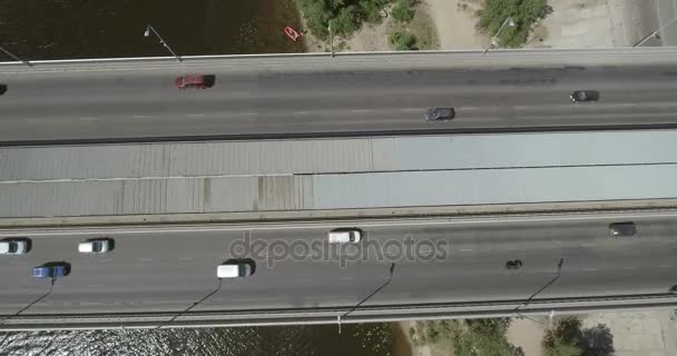 Anténa Jižní Most Město Kyjev Ukrajina Jižní Most Město Kyjev — Stock video