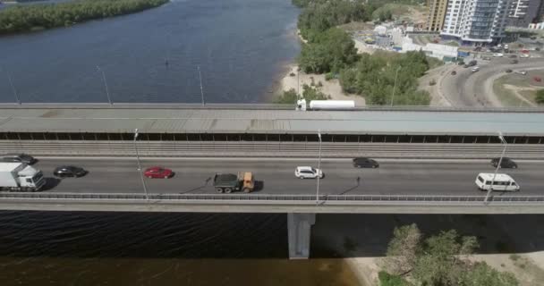 Aérien Pont Sud Ville Kiev Ukraine Pont Sud Ville Kiev — Video