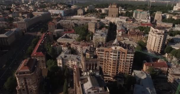 Hava Kiev Bağımsızlık Meydanı Hava Anketi Ağustos 2017 Sunrise Adlı — Stok video