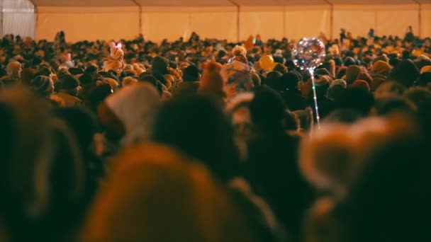 Licht Den Himmel Das Große Orchester Der Weihnachtshilfe Warschau Polen — Stockvideo