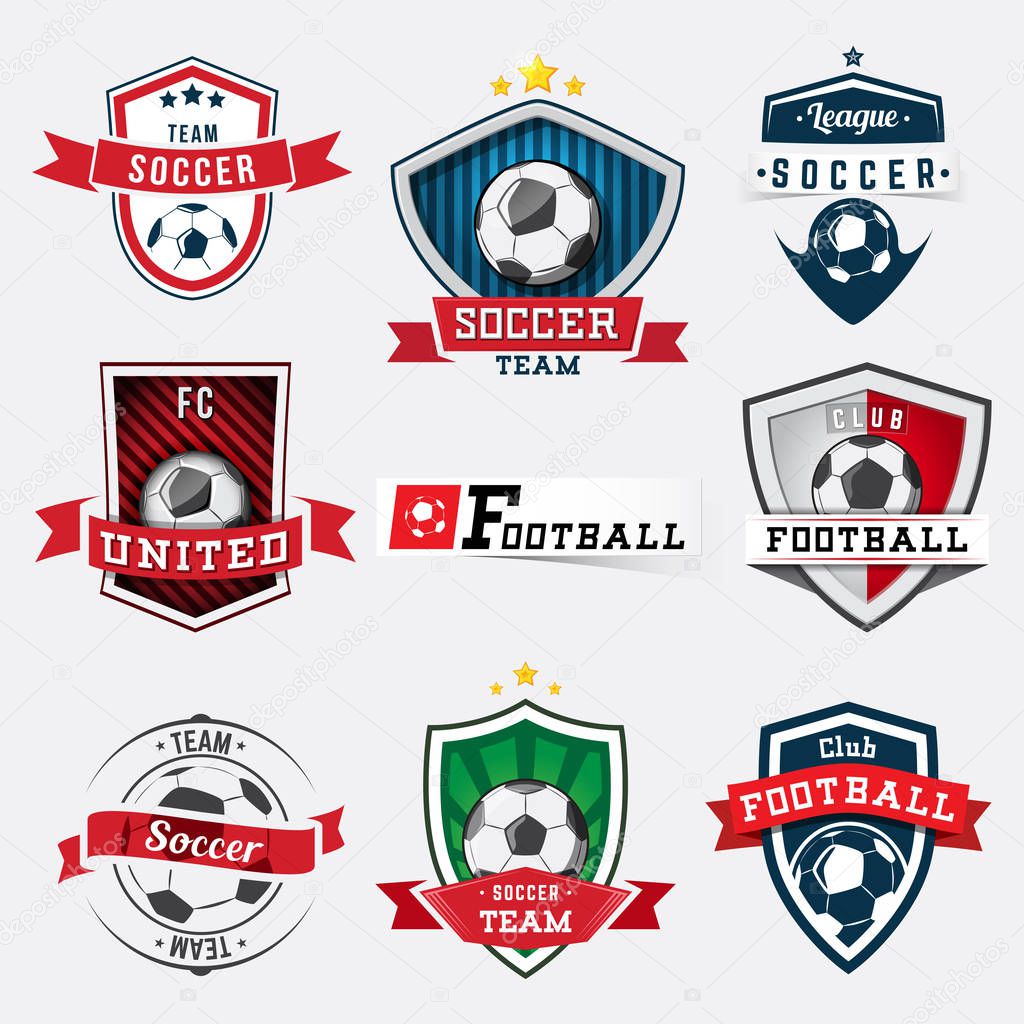 Color Soccer Emblem set