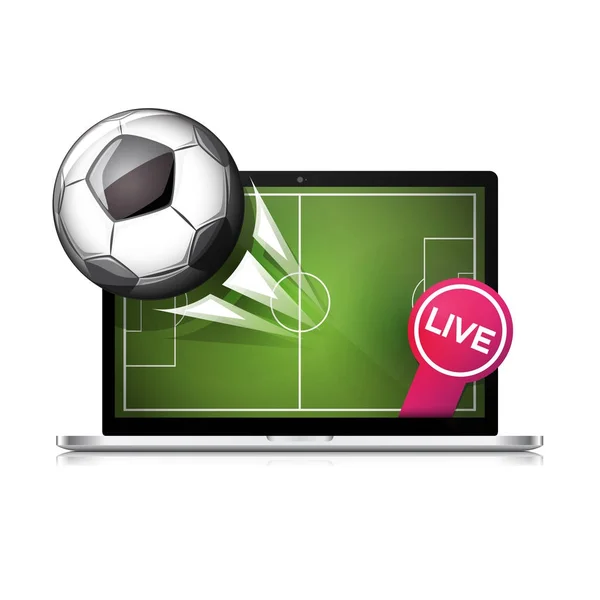 Soccer application informatique — Image vectorielle