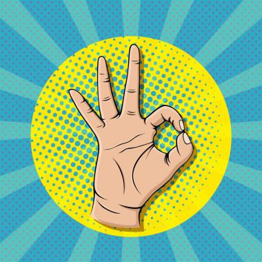Pop art ok işareti jest