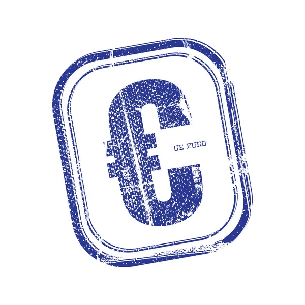 Briefmarke mit Euro-Symbol — Stockvektor