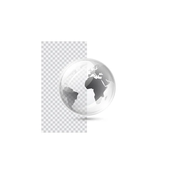 Tierra globo transparente — Archivo Imágenes Vectoriales