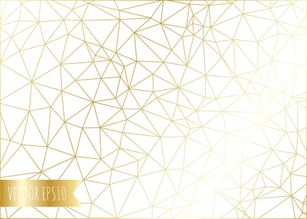 Abstract gold polygonal background. Vector illustration for your — Stock Vector