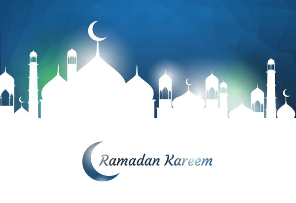 Ramadán Kareem krásná blahopřání s w arabské kaligrafie — Stockový vektor