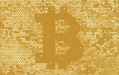 Dijital bitcoin şifreleme para birimi vektör arkaplanı.