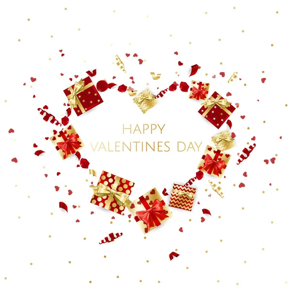 День Святого Валентина фон з серцем. Векторні ілюстрації. Шпалери, листівки, запрошення, плакати, банери . — стоковий вектор