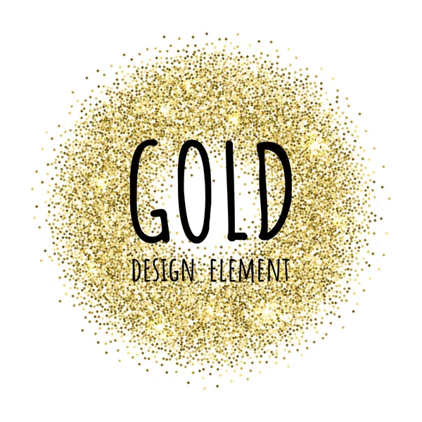 Verjaardagskaart Met Glitter Gouden Frame Ruimte Voor Tekst Vector Illustratie — Stockvector