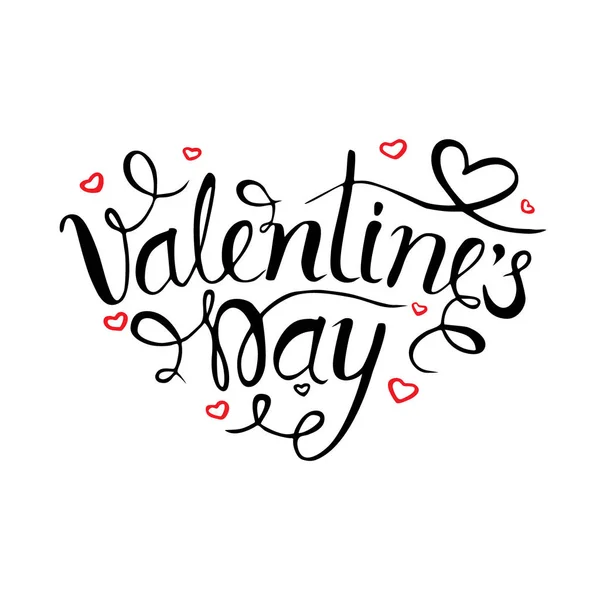 Valentines Giorno Vintage Lettering Sfondo San Valentino Sfondo Illustrazione Vettoriale — Vettoriale Stock