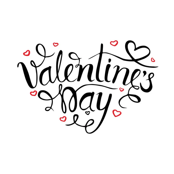 Valentines Day Vintage Lettering Background Valentines Day Background Vector Illustration — Stock Vector