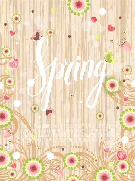 Design banner with spring is here logo — Stock Vector