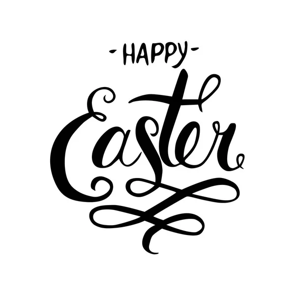 Diseño Caligráfico Dibujado Mano Feliz Pascua Para Tarjeta Felicitación Vacaciones — Vector de stock