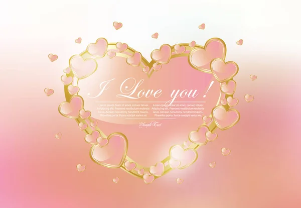 Valentine Day Sale Poster Hearts Pink — Stock Vector