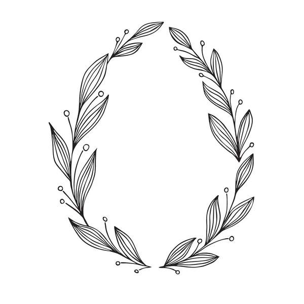 Hand drawn vector illustration. Vintage decorative laurel wreath. Perfect for invitations, greeting cards, quotes, blogs, posters. — Stock Vector