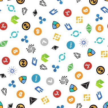farklı cryptocurrency işaretleri ile Seamless Modeli