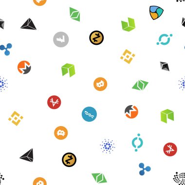 farklı cryptocurrency işaretleri ile Seamless Modeli