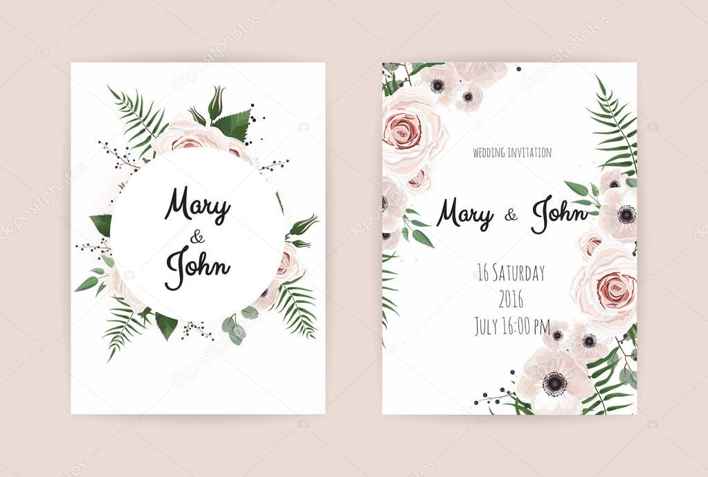 Wedding background with hand-made floral elements. Modern Wedding Collection.Vector illustration. eps10