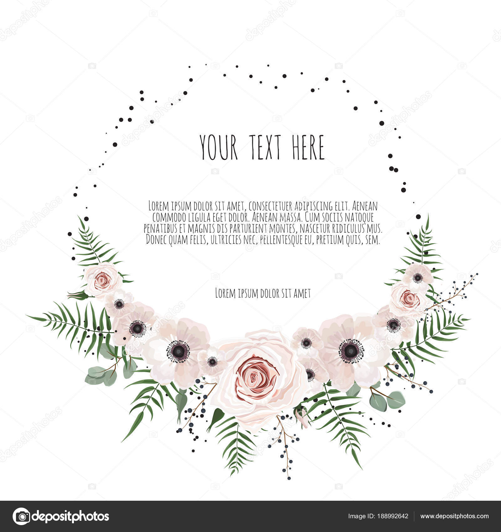 Spring Flowers Bouquet For Vintage Card Vector Illustration Stock Vector C Anasteisha 188992642