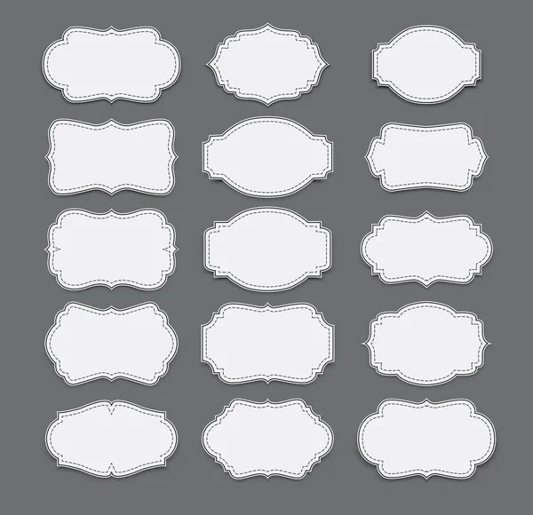 Vektör vintage etiketleri ve çerçeve ayarla. Vektör çizim Eps 10