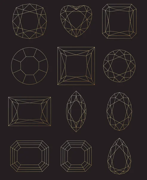 Uppsättning Polygona Ram Ram Med Kopia Utrymme Moderna Abstrakta Vektor — Stock vektor