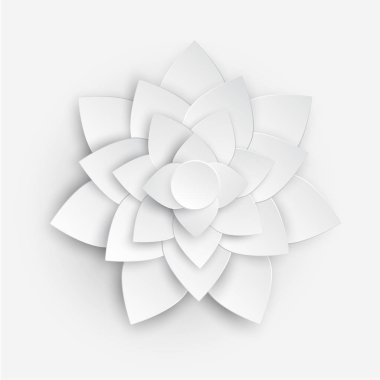 Beyaz arka plan üzerinde izole kağıt origami çiçek