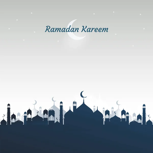 Ramadan Kareem Vackra Hälsningskort Ramadan Kareem Bakgrund — Stock vektor