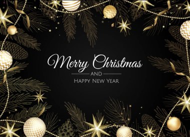 Mutlu Noeller. Mutlu Noeller. Arkaplan Xmas tasarımı hediye kutusu, kar tanesi ve konfeti.