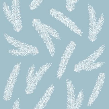 Noel Ağacı Dekorasyonları, Çam Dalları el çizimi sanat tasarımı çizimi çizimi çizimi çizimleri.