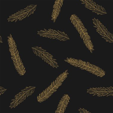 Noel Ağacı Dekorasyonları ile kusursuz desen el çizimi sanat tasarımı çizimi vektör çizimi.