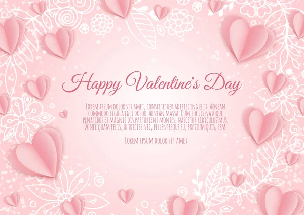 Valentine s day background with hearts. Valentine s day background with hearts — 스톡 벡터