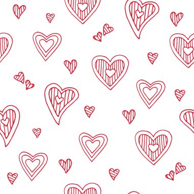 Kalpli Sevgililer Günü için güzel, kusursuz bir karalama şekli.