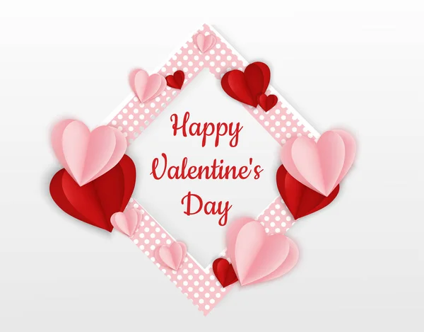 Fondo del día de San Valentín con corazones. Fondo de San Valentín con corazones — Archivo Imágenes Vectoriales