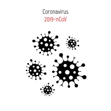 Covid-19 Coronavirus konsepti. Tehlikeli virüs vektör çizimi