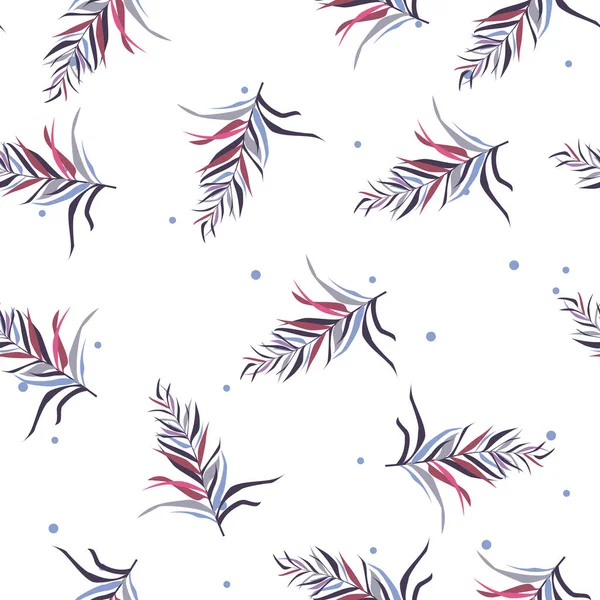 Abstract seamless pattern with tropical leaves. Vector template