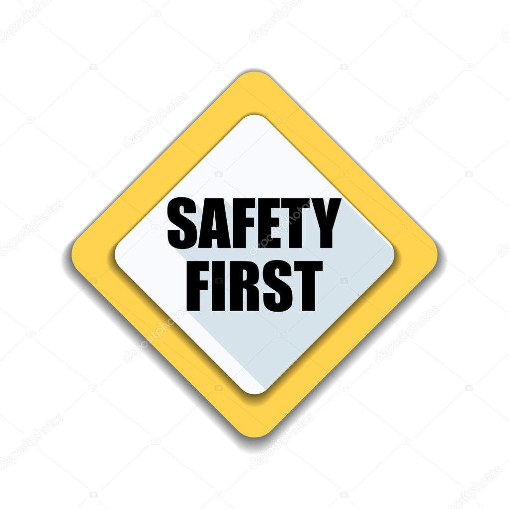 safety first icon stock