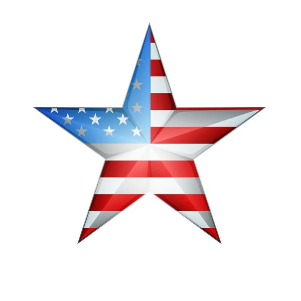 EUA bandeira estrela — Vetor de Stock