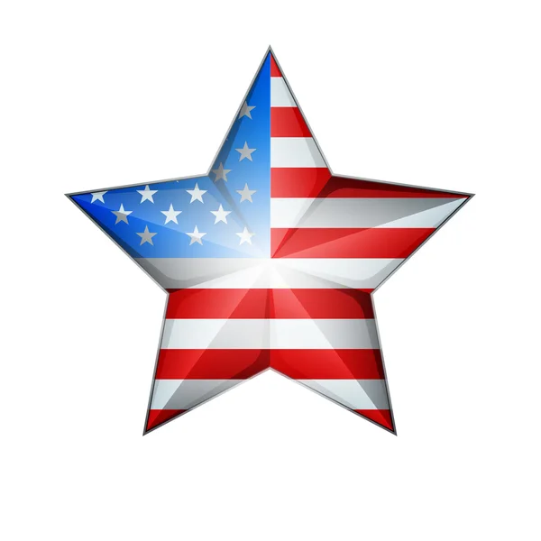 USA Flag Star — Stock Vector