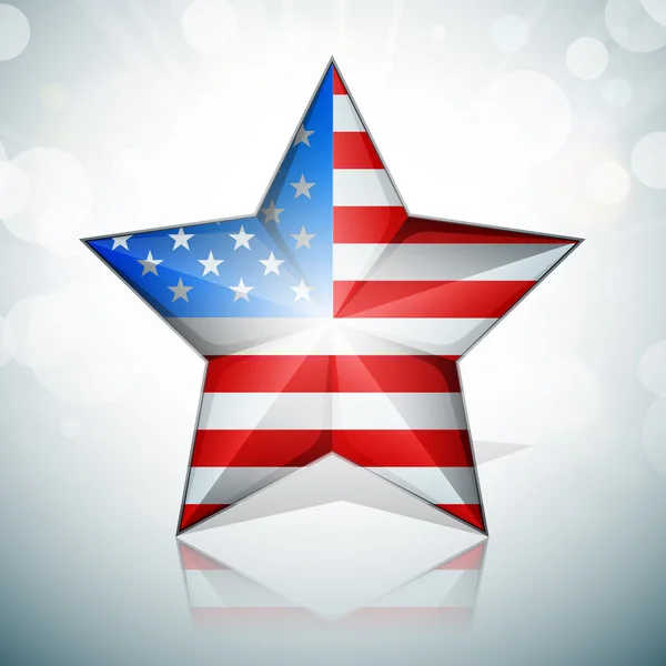 Amerikaanse vlaggenster — Stockvector