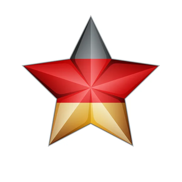 Německo vlajky hvězda — Stockový vektor