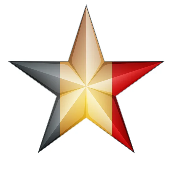 België vlag Star — Stockvector