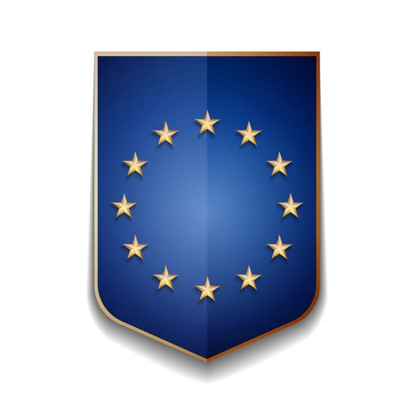 Segno di scudo Europa — Vettoriale Stock