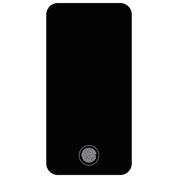 Смартфон с иконкой отпечатка пальца — стоковый вектор