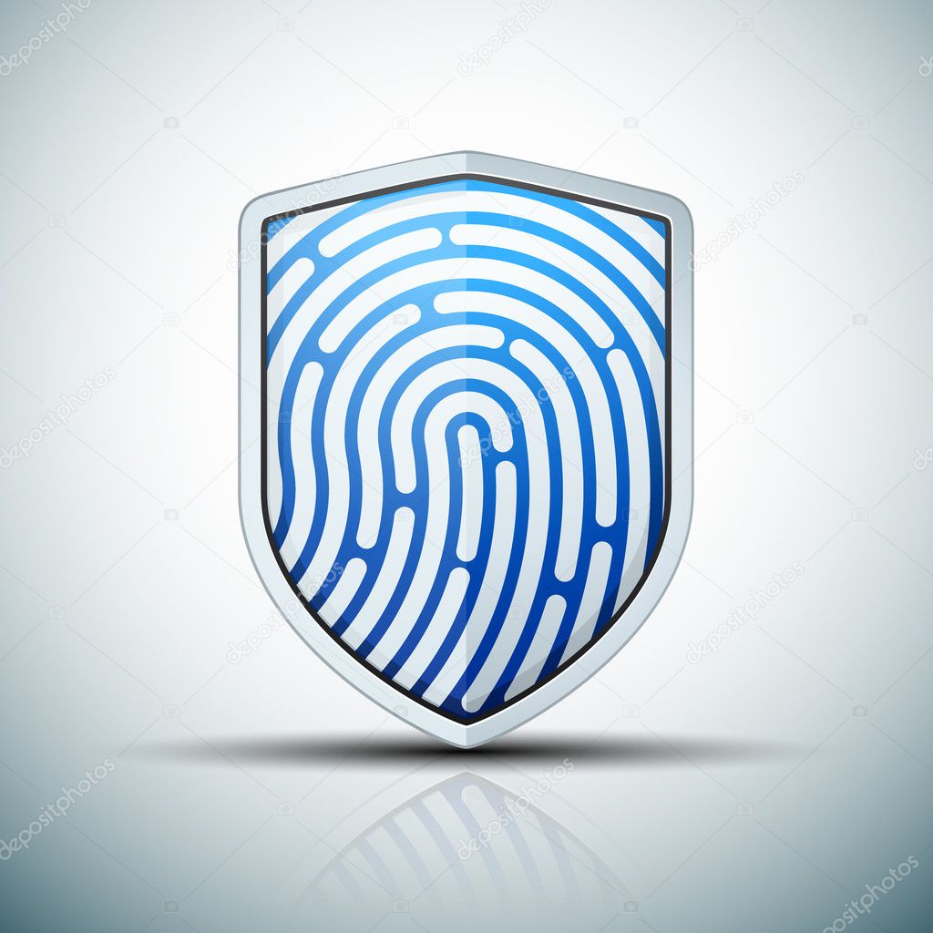 fingerprint sign icon