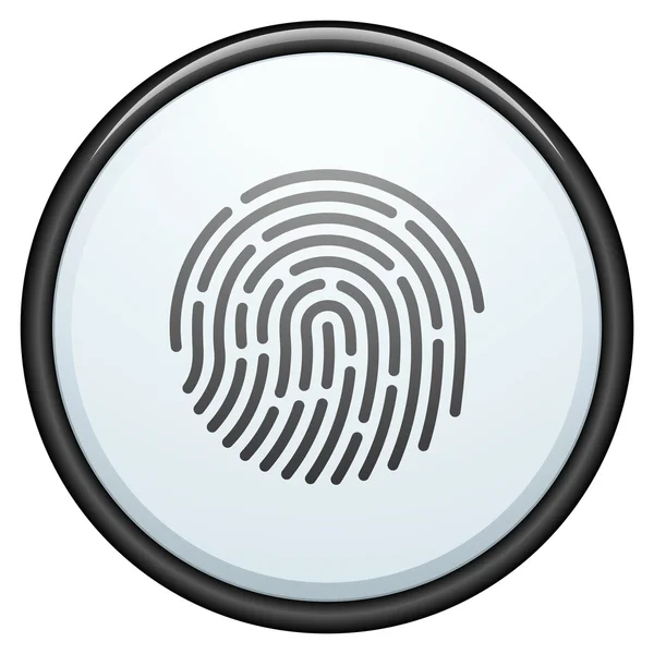 Fingerprint button icon — Stock Vector