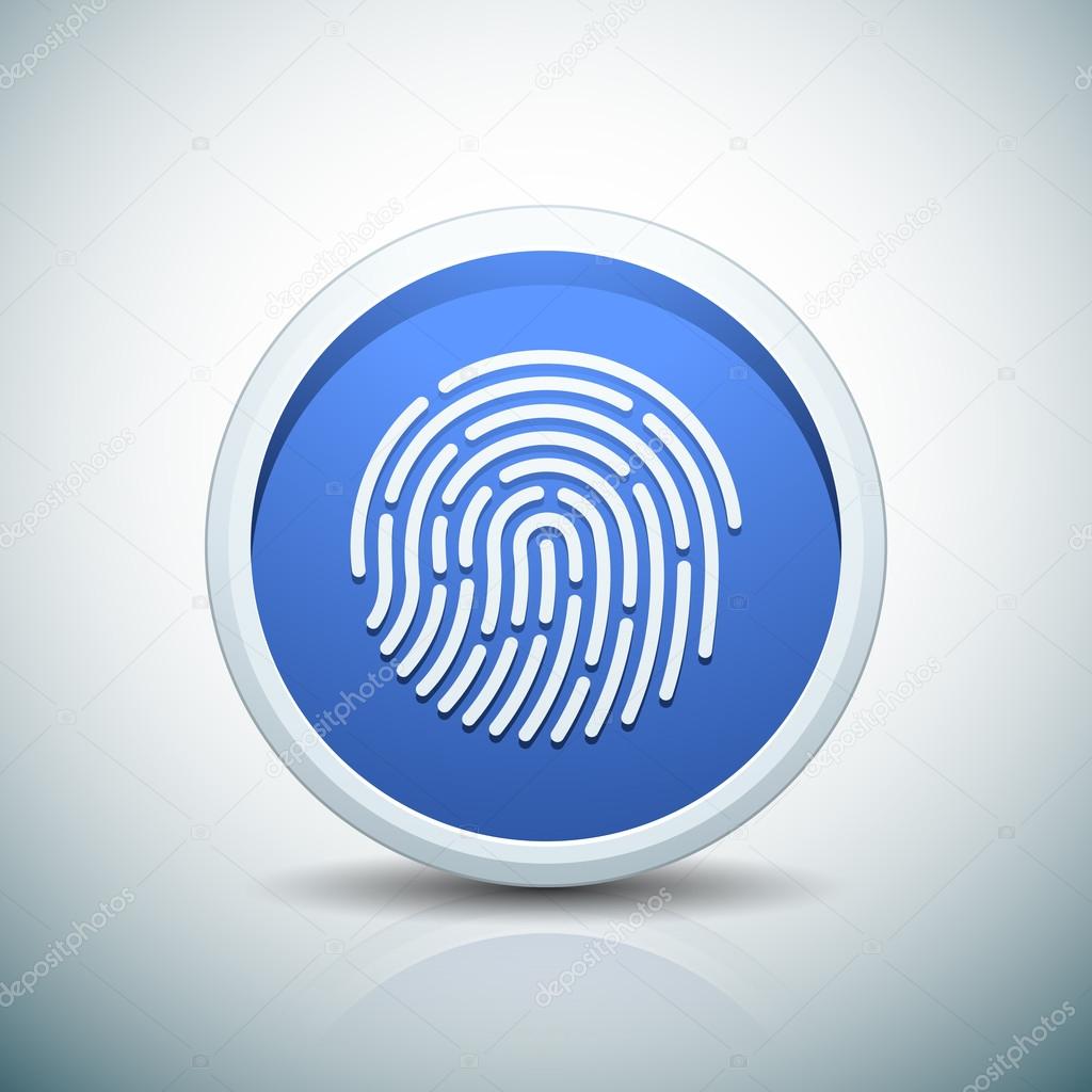 fingerprint button icon