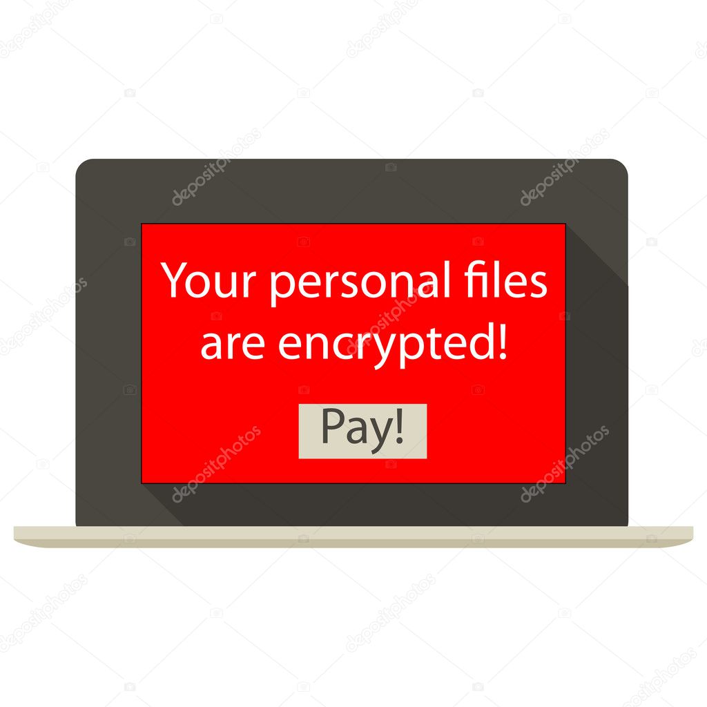 Ransomware encrypted laptop